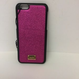 DOLCE & GABBANA IPHONE 6 CASE
PINK METALLIC LEATHR